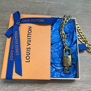 Authentic LV lock and key pendant necklace